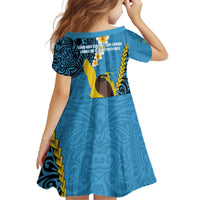 Sanma Province Family Matching Off The Shoulder Long Sleeve Dress and Hawaiian Shirt Vanuatu Pattern Myna Bird - Plumeria Flag Color LT14 - Polynesian Pride