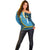 Sanma Province Off Shoulder Sweater Vanuatu Pattern Myna Bird - Plumeria Flag Color
