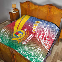 Shefa Province Quilt Vanuatu Pattern Map - Plumeria Flag Color