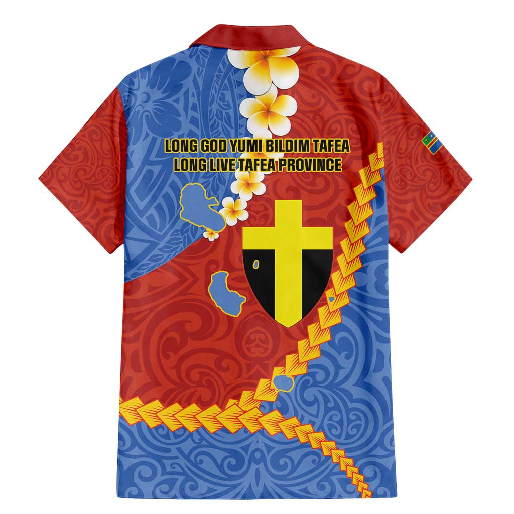 Tafea Province Family Matching Mermaid Dress and Hawaiian Shirt Vanuatu Pattern Map - Plumeria Flag Color