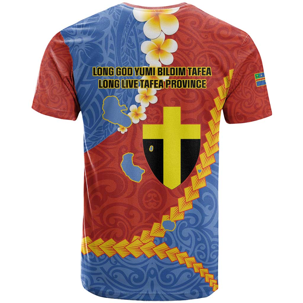 Tafea Province T Shirt Vanuatu Pattern Map - Plumeria Flag Color