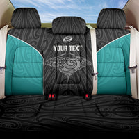 Custom New Zealand Stingray Oztag Back Car Seat Cover Tag Rugby Maori Pattern Black Version LT14 One Size Black - Polynesian Pride