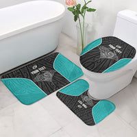 Custom New Zealand Stingray Oztag Bathroom Set Tag Rugby Maori Pattern Black Version LT14 - Polynesian Pride
