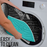 Custom New Zealand Stingray Oztag Bathroom Set Tag Rugby Maori Pattern Black Version LT14 - Polynesian Pride