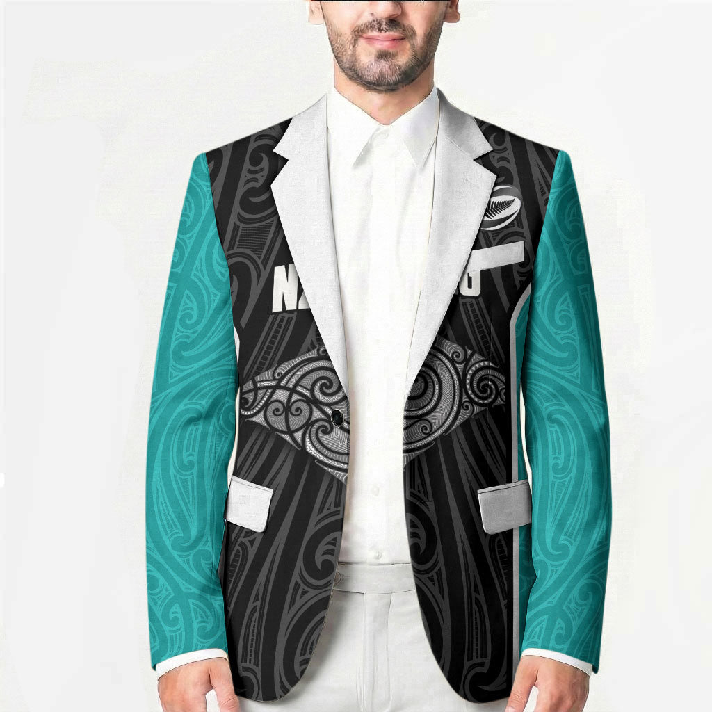 Custom New Zealand Stingray Oztag Blazer Tag Rugby Maori Pattern Black Version LT14 - Polynesian Pride