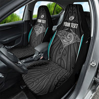 Custom New Zealand Stingray Oztag Car Seat Cover Tag Rugby Maori Pattern Black Version LT14 - Polynesian Pride