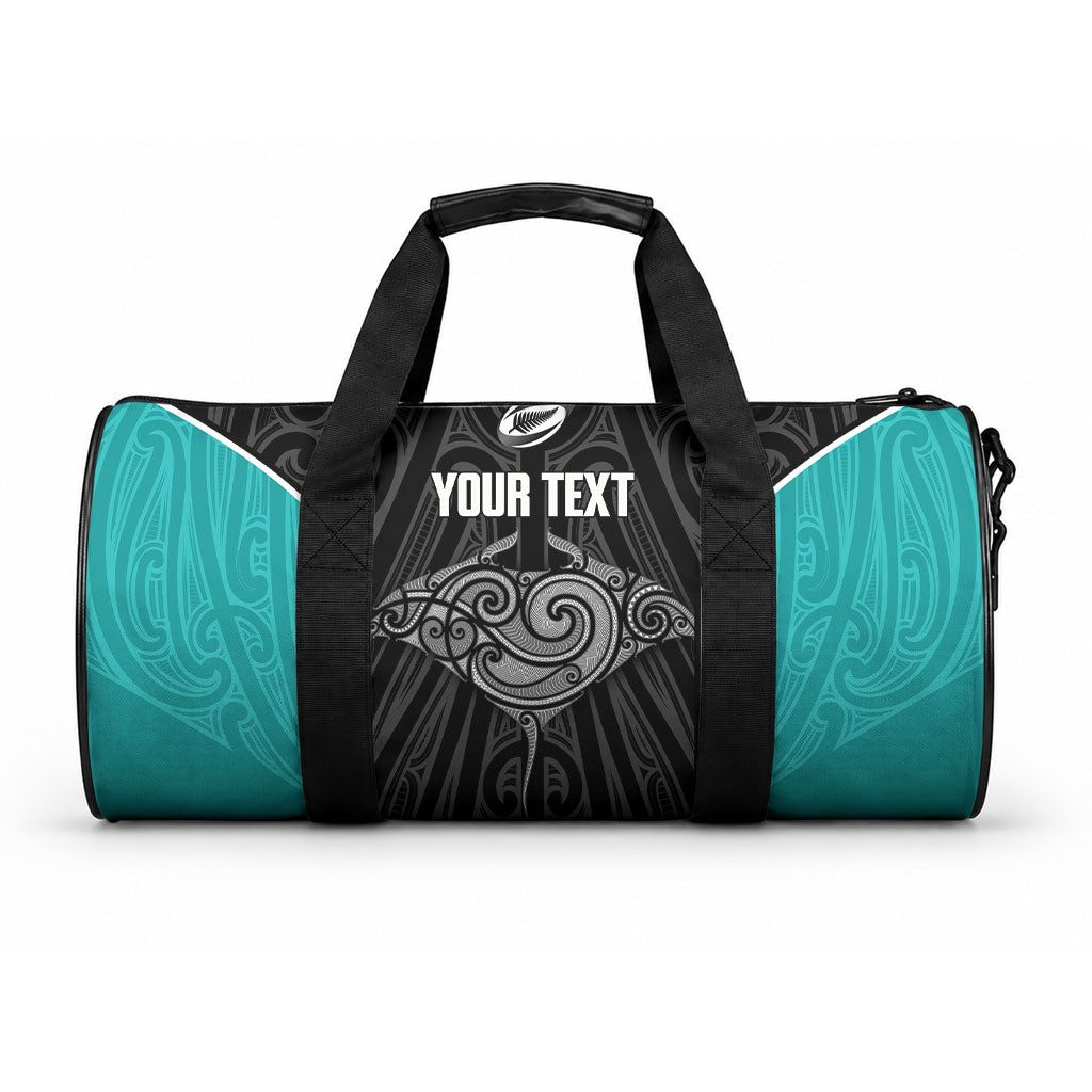 Custom New Zealand Stingray Oztag Duffle Bag Tag Rugby Maori Pattern Black Version LT14 One size Black - Polynesian Pride