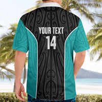 Custom New Zealand Stingray Oztag Hawaiian Shirt Tag Rugby Maori Pattern Black Version LT14 - Polynesian Pride