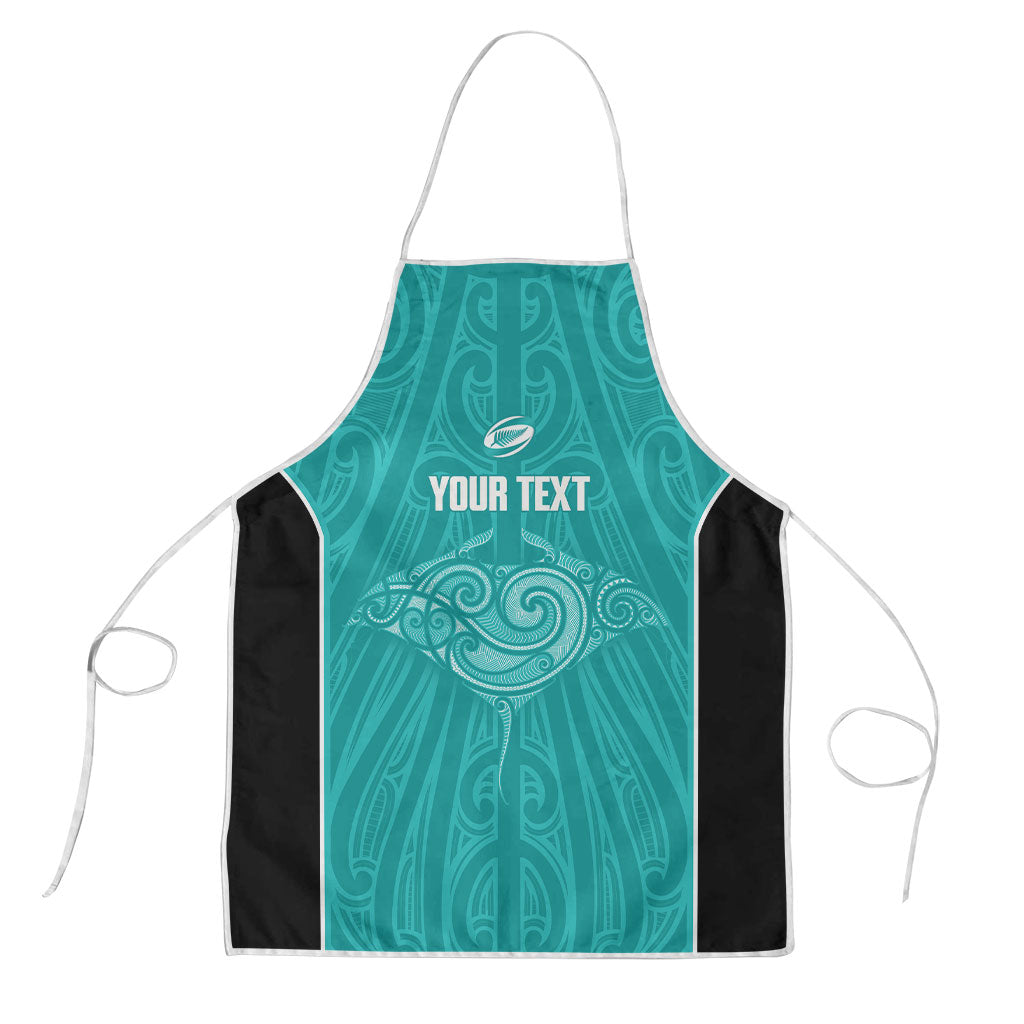 Custom New Zealand Stingray Oztag Apron Tag Rugby Maori Pattern Teal Version LT14 Teal - Polynesian Pride