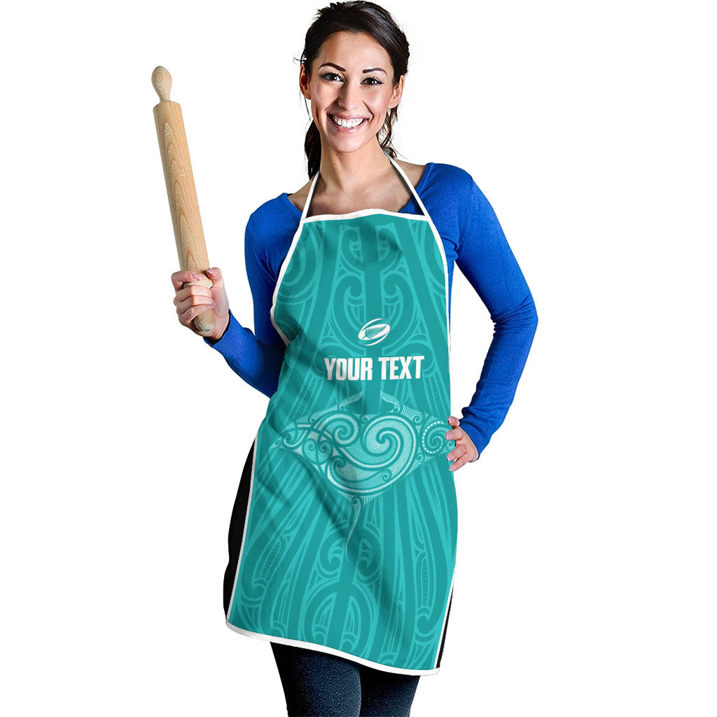 Custom New Zealand Stingray Oztag Apron Tag Rugby Maori Pattern Teal Version LT14 - Polynesian Pride