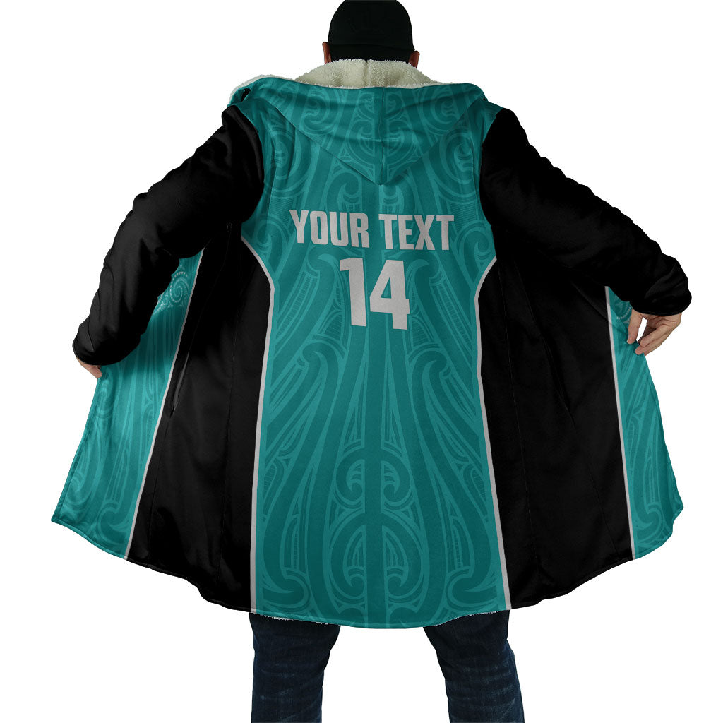 Custom New Zealand Stingray Oztag Cloak Tag Rugby Maori Pattern Teal Version LT14 - Polynesian Pride