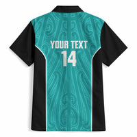 Custom New Zealand Stingray Oztag Hawaiian Shirt Tag Rugby Maori Pattern Teal Version LT14 - Polynesian Pride