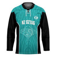 Custom New Zealand Stingray Oztag Hockey Jersey Tag Rugby Maori Pattern Teal Version LT14 Unisex Teal - Polynesian Pride