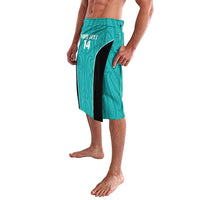 Custom New Zealand Stingray Oztag Lavalava Tag Rugby Maori Pattern Teal Version LT14 - Polynesian Pride