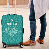 Custom New Zealand Stingray Oztag Luggage Cover Tag Rugby Maori Pattern Teal Version LT14 Teal - Polynesian Pride