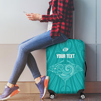 Custom New Zealand Stingray Oztag Luggage Cover Tag Rugby Maori Pattern Teal Version LT14 - Polynesian Pride