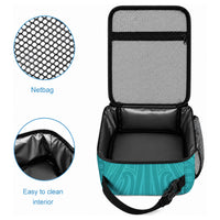 Custom New Zealand Stingray Oztag Lunch Bag Tag Rugby Maori Pattern Teal Version LT14 - Polynesian Pride