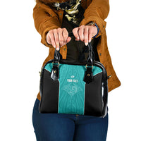 Custom New Zealand Stingray Oztag Shoulder Handbag Tag Rugby Maori Pattern Teal Version LT14 One Size Teal - Polynesian Pride