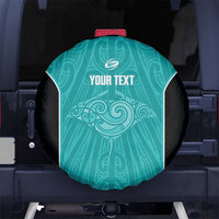 Custom New Zealand Stingray Oztag Spare Tire Cover Tag Rugby Maori Pattern Teal Version LT14 No hole Teal - Polynesian Pride