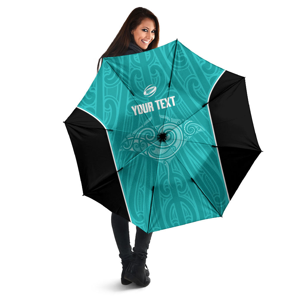Custom New Zealand Stingray Oztag Umbrella Tag Rugby Maori Pattern Teal Version LT14 - Polynesian Pride