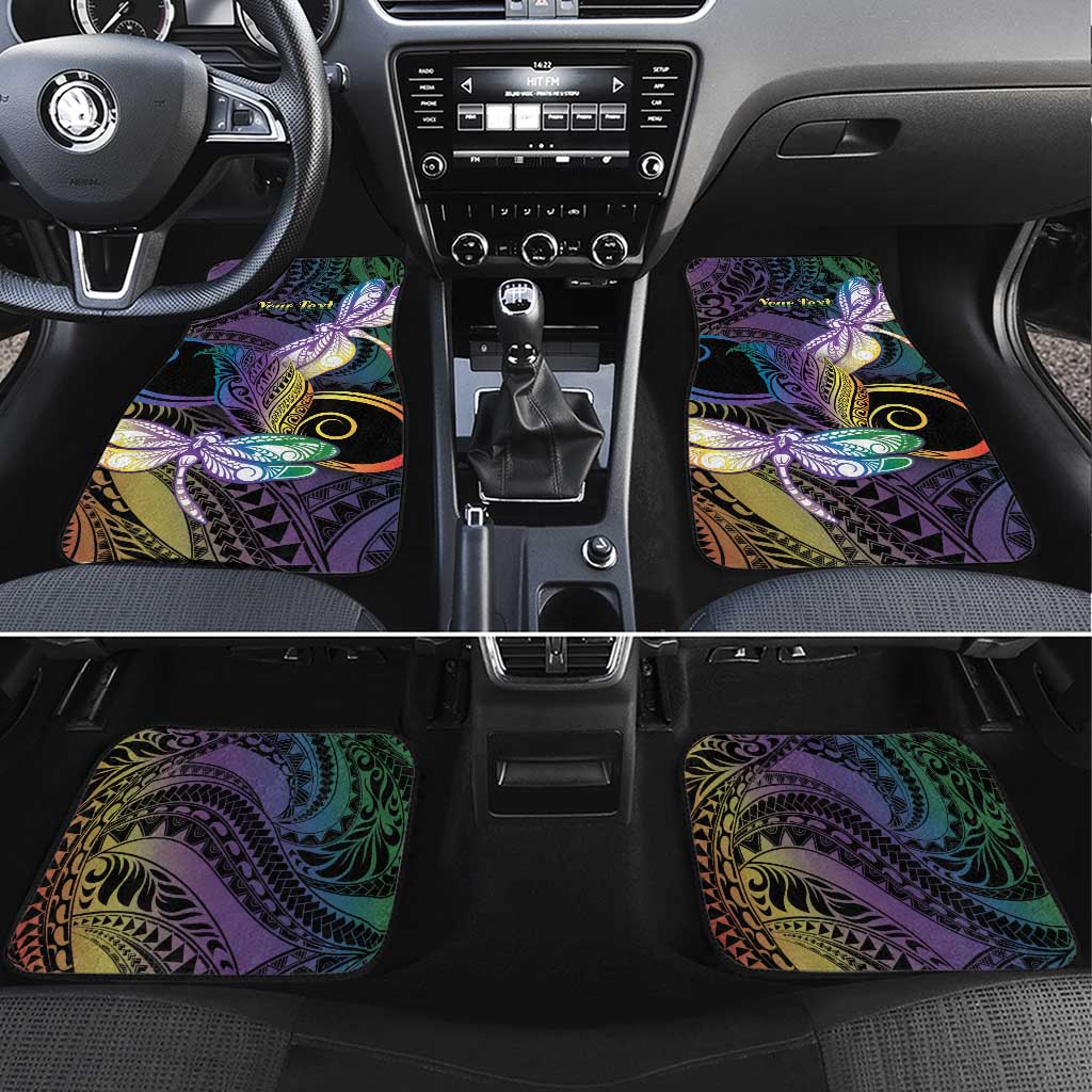 Personalized Polynesian Memorial Car Mats Dragonflies Appear When Angels Are Near