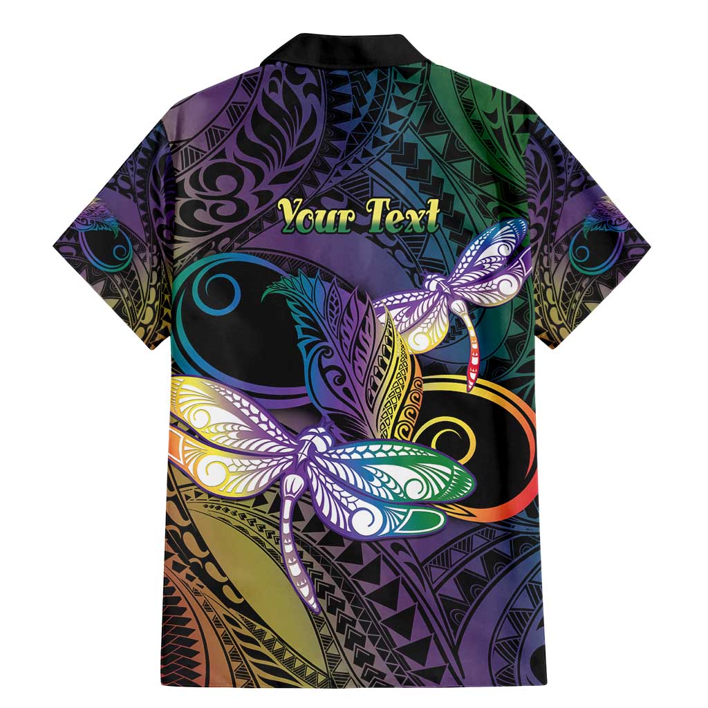 Personalized Polynesian Memorial Family Matching Mermaid Dress and Hawaiian Shirt Dragonflies Appear When Angels Are Near LT14 - Polynesian Pride