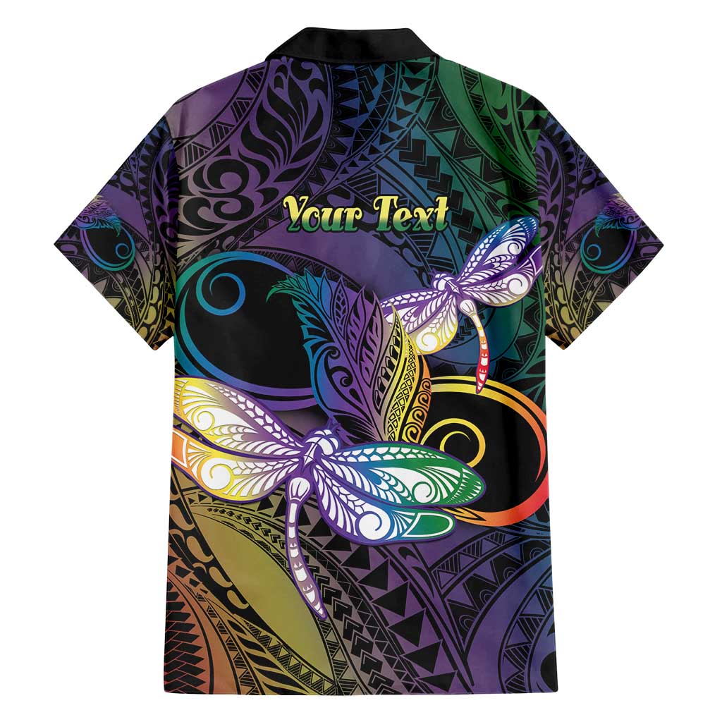 Personalized Polynesian Memorial Family Matching Off Shoulder Maxi Dress and Hawaiian Shirt Dragonflies Appear When Angels Are Near LT14 - Polynesian Pride