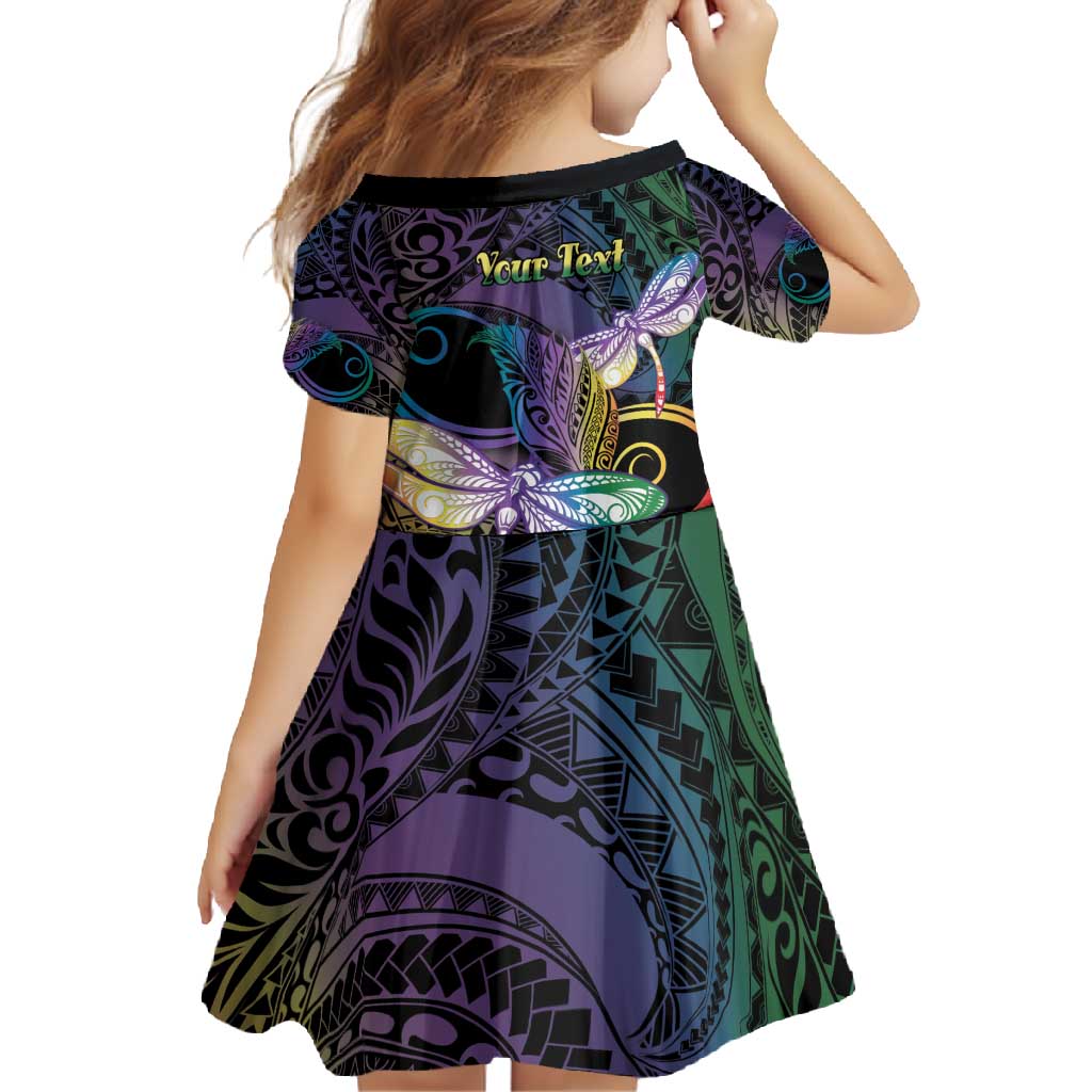 Personalized Polynesian Memorial Family Matching Short Sleeve Bodycon Dress and Hawaiian Shirt Dragonflies Appear When Angels Are Near LT14 - Polynesian Pride