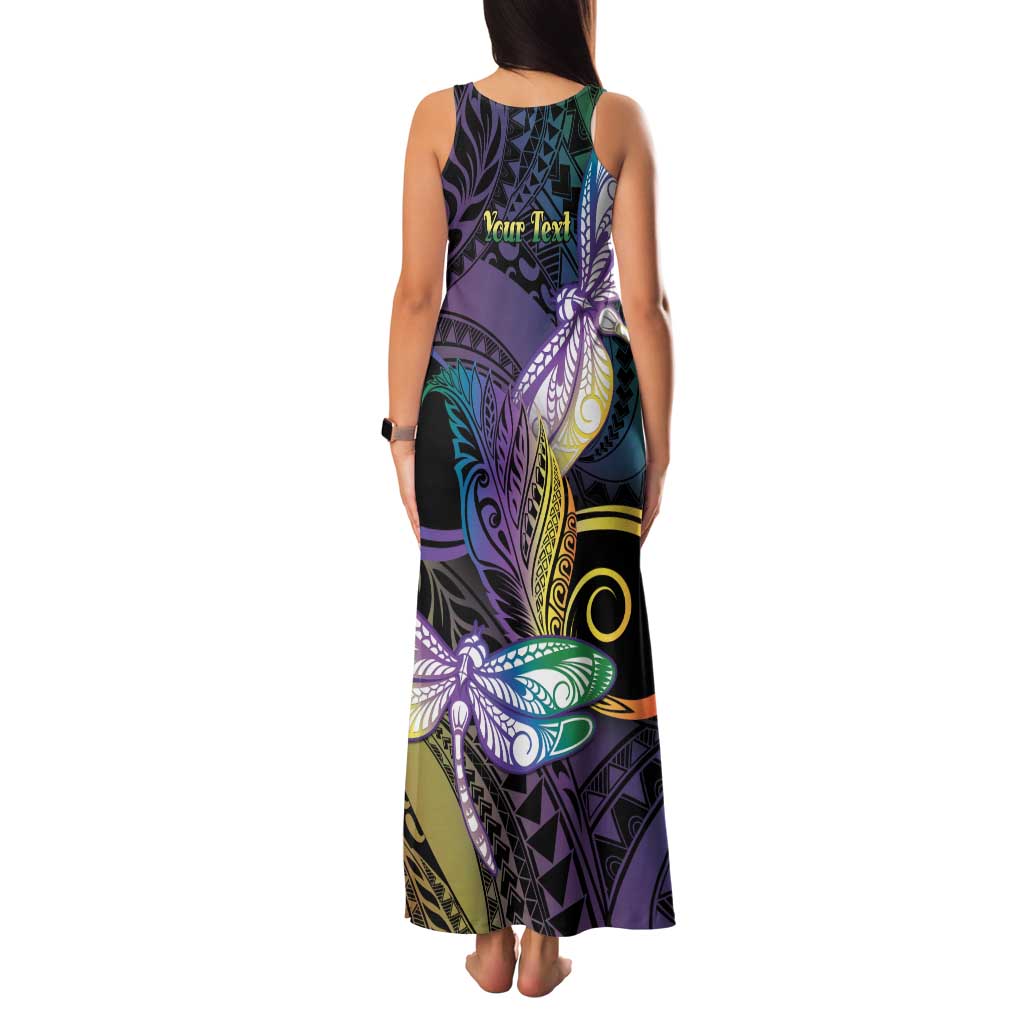 Personalized Polynesian Memorial Family Matching Tank Maxi Dress and Hawaiian Shirt Dragonflies Appear When Angels Are Near LT14 - Polynesian Pride