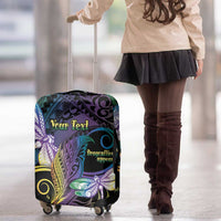 Personalized Polynesian Memorial Luggage Cover Dragonflies Appear When Angels Are Near