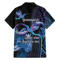 Polynesian Memorial Family Matching Puletasi and Hawaiian Shirt Hummingbirds Appear When Angels Are Near LT14 - Polynesian Pride