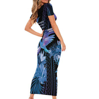 Polynesian Memorial Family Matching Short Sleeve Bodycon Dress and Hawaiian Shirt Hummingbirds Appear When Angels Are Near LT14 - Polynesian Pride