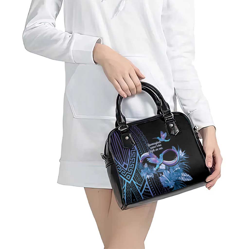 Polynesian Memorial Shoulder Handbag Hummingbirds Appear When Angels Are Near LT14