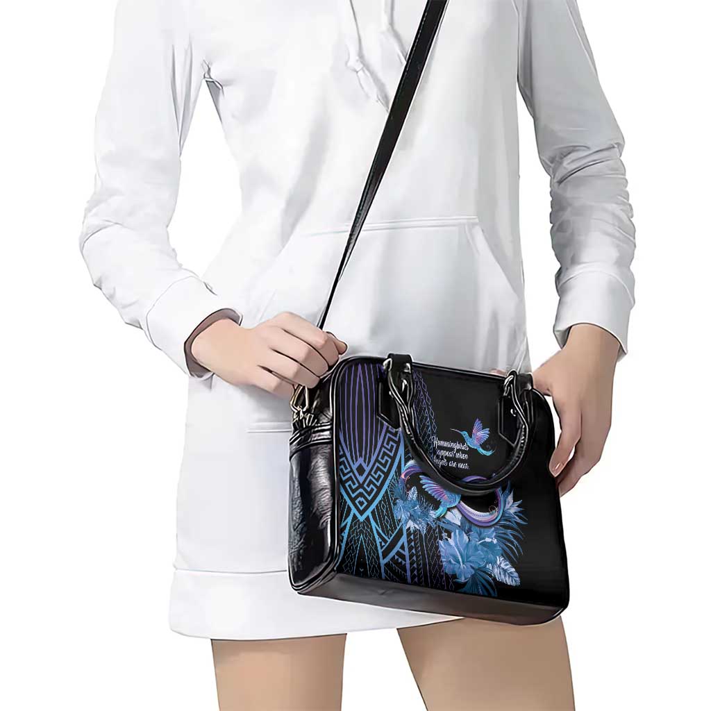 Polynesian Memorial Shoulder Handbag Hummingbirds Appear When Angels Are Near LT14