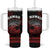 Hawaii Tumbler With Handle Kakau Warrior Helmet Gradient Red Polynesian
