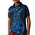 Blue Polynesia Shark Tattoo Kid Polo Shirt With Polynesian Plumeria LT14 Kid Blue - Polynesian Pride