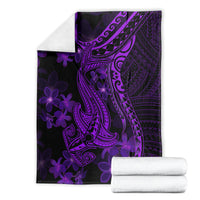 Purple Polynesia Shark Tattoo Blanket With Polynesian Plumeria LT14 - Polynesian Pride