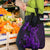 Purple Polynesia Shark Tattoo Grocery Bag With Polynesian Plumeria