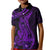 Purple Polynesia Shark Tattoo Kid Polo Shirt With Polynesian Plumeria LT14 Kid Purple - Polynesian Pride