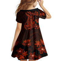 Red Polynesia Family Matching Tank Maxi Dress and Hawaiian Shirt Shark Tattoo With Polynesian Plumeria LT14 - Polynesian Pride