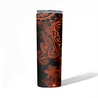 Red Polynesia Skinny Tumbler Shark Tattoo With Polynesian Plumeria LT14 - Polynesian Pride