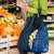 Blue Polynesia Grocery Bag Plumeria Tropical Leaves With Galaxy Polynesian Art