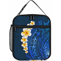 Blue Tropical Plumeria With Galaxy Polynesian Art Lunch Bag