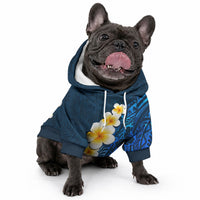 Blue Tropical Plumeria With Galaxy Polynesian Art Pet Hoodie LT14 - Polynesian Pride