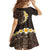 Brown Polynesia Family Matching Puletasi Dress and Hawaiian Shirt Plumeria Tropical Leaves With Galaxy Polynesian Art LT14 - Polynesian Pride