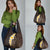 Brown Polynesia Grocery Bag Plumeria Tropical Leaves With Galaxy Polynesian Art