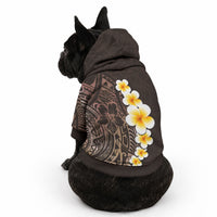 Brown Tropical Plumeria With Galaxy Polynesian Art Pet Hoodie LT14 - Polynesian Pride