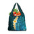 Turquosie Polynesia Grocery Bag Plumeria Tropical Leaves With Galaxy Polynesian Art