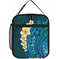 Turquoise Tropical Plumeria With Galaxy Polynesian Art Lunch Bag