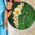 Green Polynesia Beach Blanket Plumeria Tropical Leaves With Galaxy Polynesian Art LT14 - Polynesian Pride